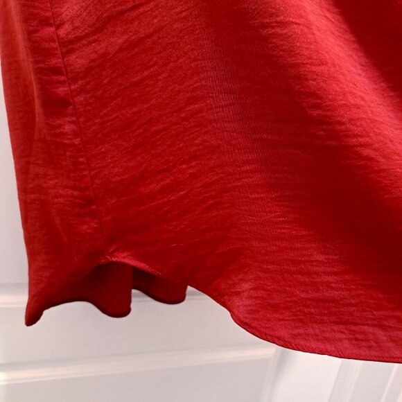 Alfani Satin V-Neck Tank Top Size XL Dark Red - Picture 7 of 8
